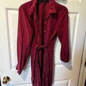 Velvet Heart | Dresses | Burgundy Pocketed Button Down Dress | Poshmark